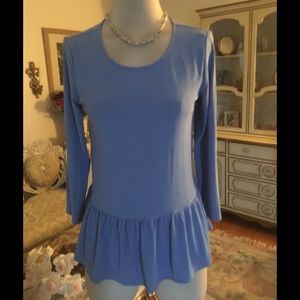 NWOT APT9 tab sleeve peplum top size S. B:784 7/18/26